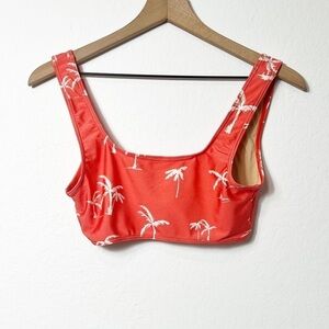 AMERICAN APPAREL NYLON TRICOT PALM TREE TANK TOP MEDIUM